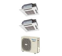 Condizionatore Climatizzatore Panasonic Dual Split Inverter a Cassetta 60x60 R-32 12000+18000 12+18 Con CU-3Z52TBE