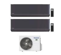 Condizionatore Climatizzatore Panasonic Dual Split Inverter Etherea Grigio Grafite R-32 9000+12000 con CU-2Z50TBE Wi-Fi Integrato