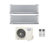 Condizionatore Climatizzatore Panasonic dual split inverter Etherea Silver R-32 Wi-Fi con Econavi 9000+9000 con CU-2Z41TBE