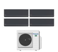 Condizionatore Climatizzatore Panasonic Quadri Split Inverter Etherea Grigio Grafite R-32 9000+9000+9000+12000 con CU-4Z68TBE Wi-Fi Integrato