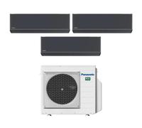 Condizionatore Climatizzatore Panasonic Trial Split Inverter Etherea Grigio Grafite R-32 12000+12000+12000 con CU-3Z68TBE Wi-Fi Integrato