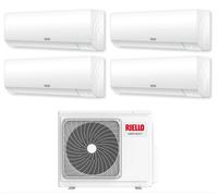 Condizionatore Climatizzatore Riello Quadri Split Aaria Plus I R-32 7000+9000+12000+12000 Btu Con U.Esterna 485 PI Wi-Fi Integrato
