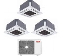 Condizionatore Climatizzatore Riello Trial Split a Cassetta SET AMK P R-32 9000+12000+12000 BTU Con MULTI 370 P