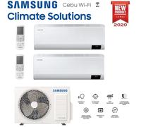 Condizionatore Climatizzatore Samsung Dual Split Inverter Cebu Wi-Fi R-32 9000+12000 BTU Con AJ050TXJ2KG/EU