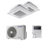 Condizionatore Climatizzatore Samsung Dual Split Inverter Windfree a Cassetta 4 Vie Mini R-32 12000+12000 Con AJ050TXJ2KG/EU