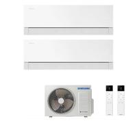 Condizionatore Climatizzatore Samsung Dual Split Inverter Windfree Première R-32 7000+18000 BTU Essential White Wi-Fi Integrato Con AJ050TXJ2KG/EU 7+1