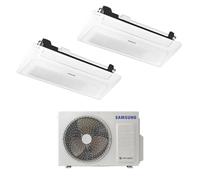 Condizionatore Climatizzatore Samsung Inverter Dual Split Cassetta a 1 Via Slim Windfree R-32 9000+12000 Con AJ050TXJ2KG/EU