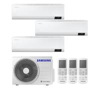 Condizionatore Climatizzatore Samsung Trial Split Inverter Cebu Wi-Fi R-32 9000+9000+12000 BTU Con AJ068TXJ3KG/EU