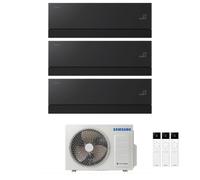 Condizionatore Climatizzatore Samsung Trial Split Inverter Windfree Première R-32 12000+12000+12000 BTU Soapstone Charcoal Wi-Fi Integrato Con AJ068TX