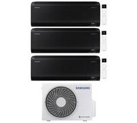 Condizionatore Climatizzatore Samsung WindFree Black wifi trial split 9000+9000+9000 btu inverter A+++ in R32 AJ052TXJ3KG in Pompa di Calore Nero