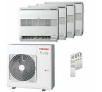 Condizionatore Climatizzatore Toshiba Quadri Split Inverter Console Pavimento R-32 13000+13000+13000+13000 BTU RAS-4M27G3AVG-E Wi-Fi Optional