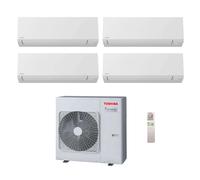 Condizionatore Climatizzatore Toshiba Quadri Split Inverter Shorai Edge White Wi-Fi 7000+7000+7000+7000 BTU Con RAS-4M27G3AVG-E