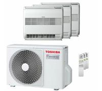Condizionatore Climatizzatore Toshiba Trial Split Inverter Console Pavimento R-32 7000+7000+10000 BTU RAS-3M18G3AVG-E Wi-Fi Optional