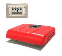 Condizionatore D'Aria 12V Per Camper, Unità Ac Universale Da Tetto Per Camper, Unità A/C 12V Cc Per Camper, Raffreddamento Silenzioso, Facile Da Installare Per Auto(Red)