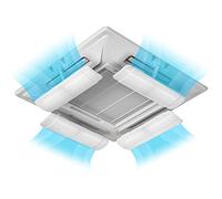 Condizionatore D'aria Centrale a Soffitto Deflettore D'aria Deflettore Guida del Vento a Micro Fori, Lunghezza Retrattile, Angolo Regolabile Liberamente, Adatto per Ufficio (1 Pezzo)