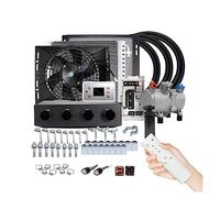 Condizionatore d'aria, Compressore d'aria condizionata elettrico automatico a 4 fori universale 12V 24V for condizionatore classico caldo for auto Van Street Rod(Single Cool 24)