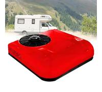 Condizionatore d'Aria Da Tetto per Auto e Camper 12V/24V, Aria Condizionata Da Parcheggio per Suv, Camper, Camion, Camper, Roulotte per Camion, Camper, Barca,24V-Red