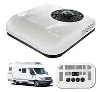Condizionatore d'aria da tetto per camper, 12 V/24 V, CA per parcheggio, per minivan, camper, autobus, camion, unità di raffreddamento portatile bianca