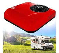 Condizionatore D'aria Del Tetto Del Camper Del Camion Elettrico 12/24v Volt, Unità Cc Sul Tetto, per Camper Bus Camion Veicolo Autocaravan, Escavatore, Camion, Bus, Van,12V-Red