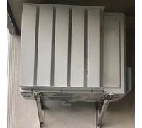 Condizionatore d'aria in acciaio inox r Compressore AC Copertura guida vento Anti soffiaggio diretto feritoie e pompa di calore protezione recinzione schermo per unità esterne