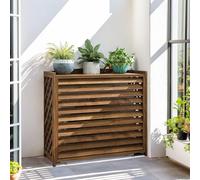 Condizionatore D'aria In Legno Per Esterni Copri Condizionatore Da Esterno Legno Anti-corrosione Copricondizionatore Per Esterno In Legno Copertura Condizionatore Interno Balcone Porta Piante(100x44x9