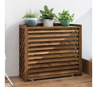 Condizionatore D'aria In Legno Per Esterni Rack Marrone Copri Condizionatore Da Esterno Legno Per Decorazione De Giardino Supporto Per Fiori In Legno Anti-corrosione Schermo Per Privacy ( Size : 110x5