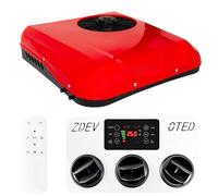 Condizionatore d'aria per camion, universale per unità di aria condizionata da tetto per camper, unità di aria condizionata silenziosa, rapido per camion leggeri, rimorchi,Red-24V