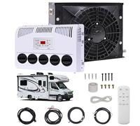 Condizionatore d'aria per camper 12 V/24 V, kit di condizionamento d'aria split da parcheggio da 850 W, volume d'aria di 450 m³/h, silenzioso e raffreddamento rapido, per autoarticolati, autobus, ca