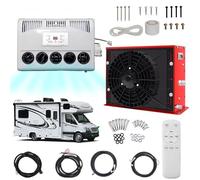 Condizionatore d'aria per camper 12 V/24 V, kit di condizionamento d'aria split da parcheggio da 850 W, volume d'aria di 450 m³/h, silenzioso e raffreddamento rapido, per autoarticolati, autobus, ca