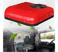 Condizionatore D'Aria Per Camper 24V, Elettrico Climatizzatore Da Tetto Per Parcheggio, Minivan, Autocaravan, Escavatore, Camion, Bus, Bassa Rumorosità/All-In-One(Rosso)