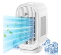 Condizionatore d'aria personale, dispositivo di raffreddamento evaporativo, 5 in 1, circolatore d'aria, umidificatore ventola di raffreddamento ad aria, ventola di nebulizzazione, luce notturna e