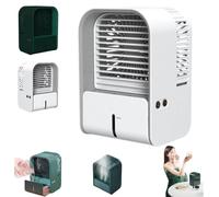 Condizionatore d'aria portatile, 3 velocità silenzioso raffrescatore d'aria evaporativo, 4-in-1 portatile AC, raffrescatore d'aria, raffrescatore d'aria portatile, for casa ufficio viaggio(White)