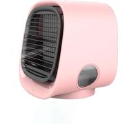 Condizionatore D'aria Portatile A LED, Mini Raffrescatore D'aria Personale Con Serbatoio D'acqua Da 300 Ml, Ventola Di Raffreddamento Personale A 3 Velocità, Per Camera Da Letto, Ufficio E(Pink)