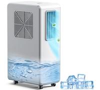 Condizionatore d'aria portatile da 8000 BTU, raffreddamento, ventilatore, deumidificatore, condizionatore d'aria 4 in 1, silenzioso, timer 24 ore(Bianco puro)
