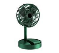 Condizionatore D'aria Portatile Da Tavolo Ventilatore Pavimento Con Supporto Telescopico Pieghevole Ricaricabile Tramite USB Mini For L'estate A Basso Rumore All'aperto Domestico Vento Forte(Green)