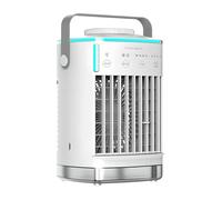 Condizionatore D'aria Portatile, Radiatore per Evaporazione Personale Evaporativo Personale con 4 Velocità del Vento e 7 Luci a Colori e Serbatoio Dell'acqua da 700 Ml e Timer 2-8H, per Casa, Ufficio,