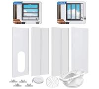 Condizionatore d'aria portatile Windows Vent Kit, Cainda Air Conditioner Window Seal per 13/15cm Diametro Condizionatore d'aria Tubo di scarico, Portatile AC Window Kit Lunghezza regolabile 43-144cm