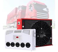 Condizionatore d'Aria Universale 12V/24V, Climatizzatore Split Portatile, Raffreddamento Silenzioso, Telecomando, per Camion, Autobus, Roulotte, Escavatori, Furgoni,24V-Red