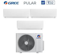 Condizionatore Gree Trial Inverter Serie Pular 9+18+18 Con Gwhd(42)Nk6lo R-32