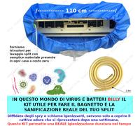 Condizionatore kit lavaggio Pulizia cover virus batteri igienizzazione SPLIT .