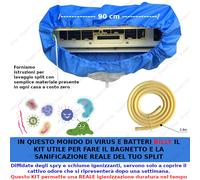 Condizionatore kit lavaggio Pulizia cover virus batteri igienizzazione SPLIT .