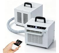 Condizionatore Mini-Split, Condizionatore Split Portatile da 3000 BTU | Unità di Climatizzazione Silenziosa per Campeggio, Nessun Montaggio Richiesto, con Tubo di Collegamento da 2 m