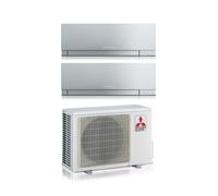 Condizionatore Mitsubishi Dual Inverter Kirigamine Zen Silver Msz-Ef 9+12