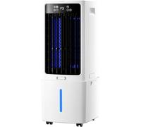Condizionatore Portatile 12L, Ventilatore Raffrescante con 3 Velocità, Ventilatore di Raffreddamento con Telecomando, Raffrescatore Evaporativo per Camera da Letto e Ufficio Domestico