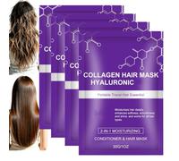Condizionatore portatile 2 in 1 maschera per capelli al collagene con acido ialuronico, maschera per capelli rivitalizzante in profondità idratante e lisciante, ammorbidisce il balsamo Conditioner