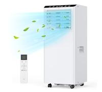 Condizionatore Portatile 7000 BTU 2kW, 5-in-1 Climatizzatore Portatile, Ventilatore, Raffreddamento, Deumidificazione, Silenzio e Modalità Sonno, 24H Timer, Copertura Fino a 35㎡, Funzione Follow-me