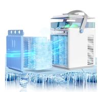 Condizionatore Portatile, 800ML Mini Raffreddatore d'aria Portatile con Controllo App, 5 in 1 Ricaricabile Evaporativo Personale Condizionatore d'aria Umidificatore con 3 Velocità per Casa, Ufficio