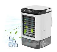 Condizionatore portatile Mini aria condizionata a 3 velocità Serbatoio acqua da 900 ml Dispositivo di raffreddamento dell'aria con luce notturna a 7 colori per camera da letto dell'ufficio White