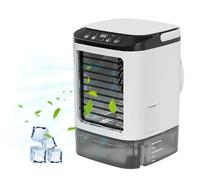 Condizionatore portatile Mini aria condizionata a 3 velocità Serbatoio acqua da 900 ml Dispositivo di raffreddamento dell'aria con luce notturna a 7 colori per camera da letto dell'ufficio Corallo Ros