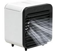 Condizionatore portatile, mini raffreddatore d'aria, piccola ventola CA a 3 velocità, ventola di raffreddamento USB con umidificazione, per auto, desktop, campeggio(White black)